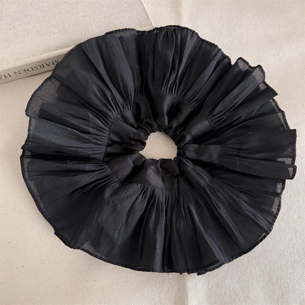 Le Cercle Plissé Double Couche Extra Large-Noir
