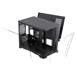 LovingcoolアクリルPCシャーシ安いコンピュータゲーマーキャビネットフルタワーデスクトップコンピュータケースゲーミングPC CPUケース湾曲ガラス付き - Product Image 6