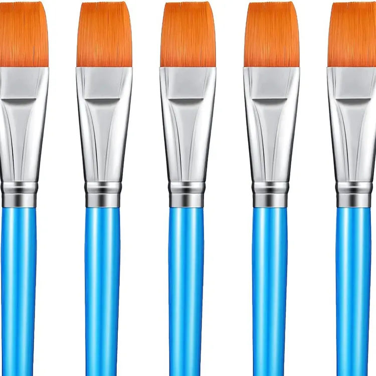 Sentetik naylon saç boyama kalem yağ fırçası seti akrilik boya satır fırça boyama fırçası için suluboya akrilik sanatçı