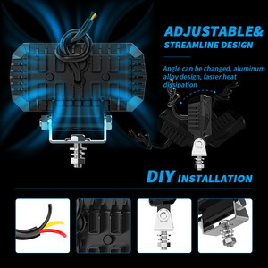 New 5Inch Square Driving Spotlight Engineering Vehicle <strong>LED</strong> Work Light Off-road Vehicle Fog Light Truck Warning Light - Product Image 3