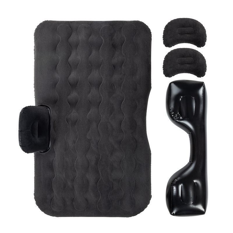 Banc long noir à motif ondulé de style standard