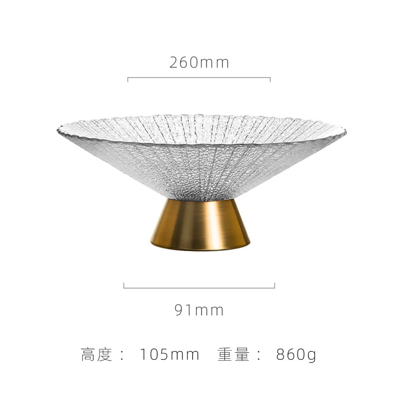 Assiette moyenne transparente Noble Feather