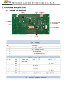 7,0 Zoll 800x480 oder 1024x600 UART-Schnitts telle TTL RS232 RS485 TFT LCD-Modul anzeige für HMI-SPS