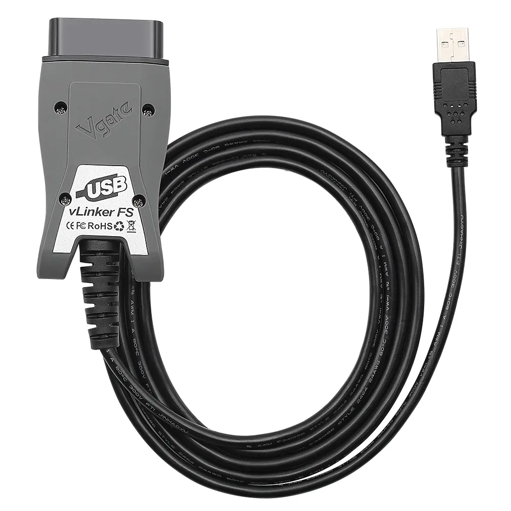 Programlama kablosu Vgate vLinker FS Ford FORScan Elm327 USB HS MS CAN OBD2 tarayıcı teşhis araçları