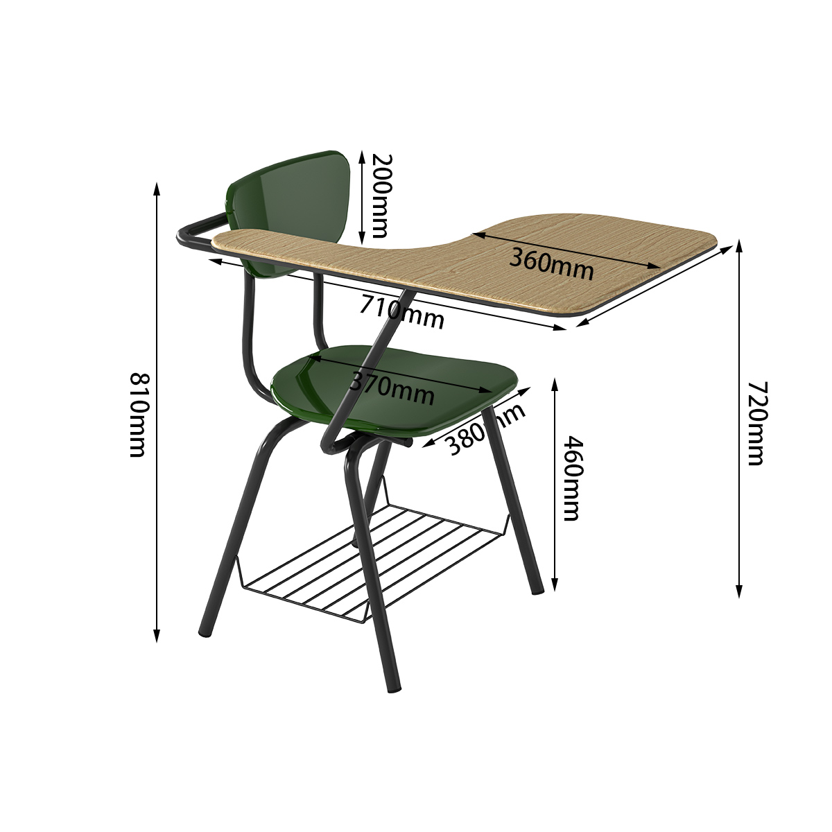 Vert d'armée (grain en bois)