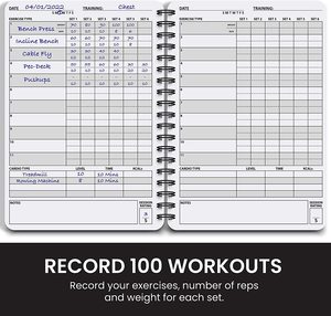 Custom Spiral Gym Workout <strong>Log</strong> Book Exercise Training Diary Fitness Journal <strong>Notebook</strong> for Men Women - Product Image 2