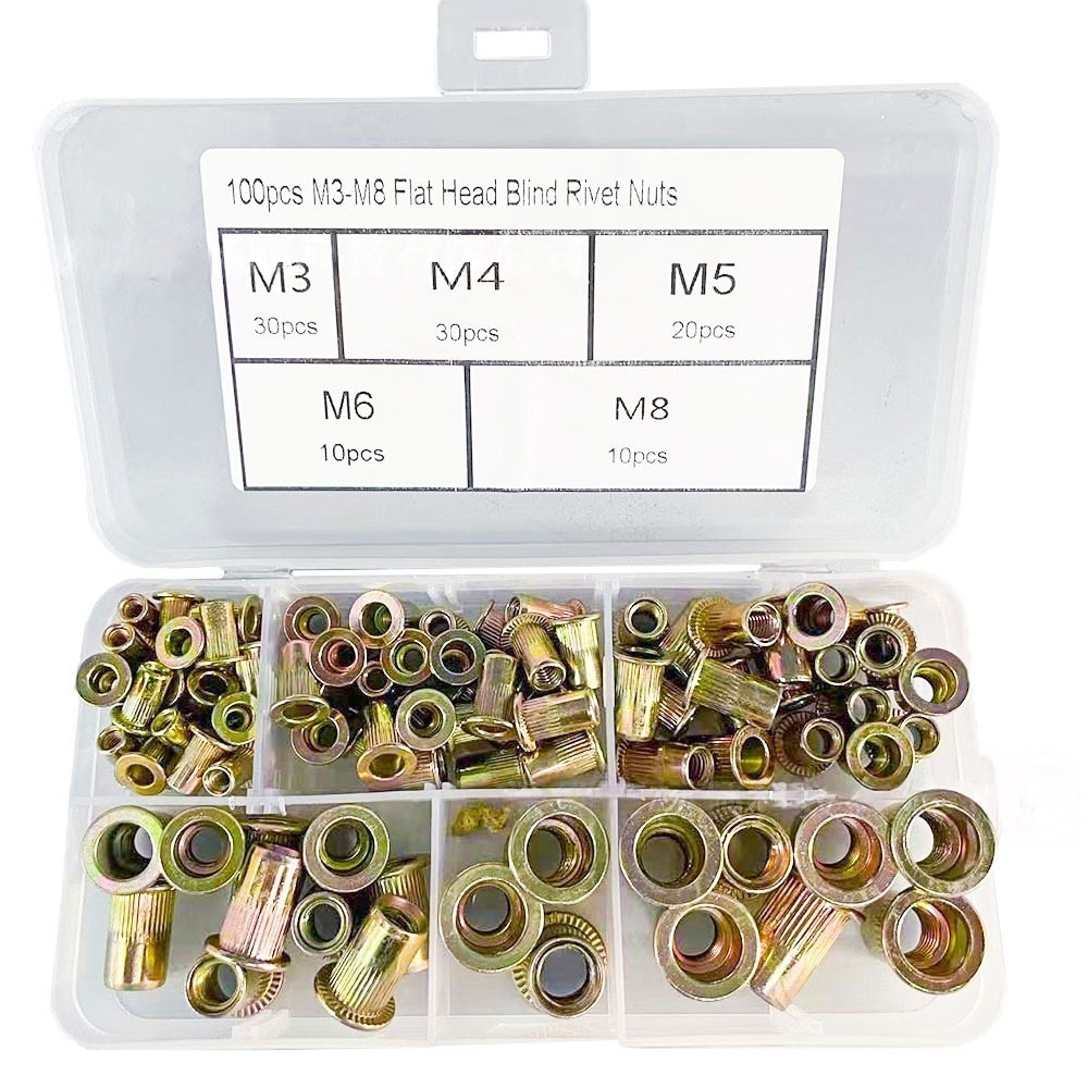 100 pièces en boîte (M3-M8)