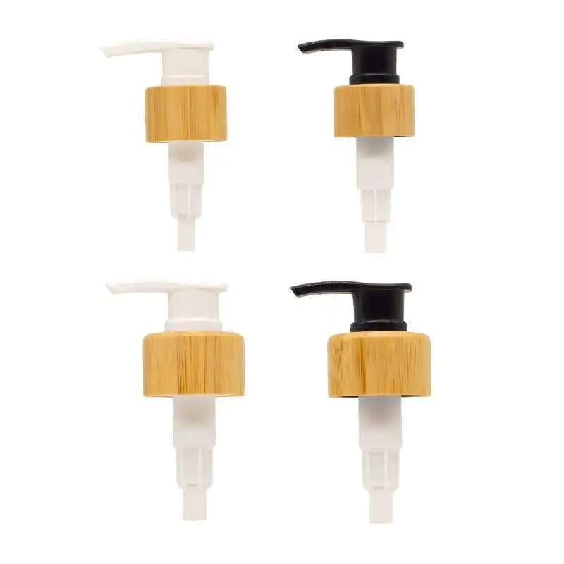 Wholesale Custom Packaging Clear Acrylic Dispenser Bottled Bamboo Clip Lock 24/410 28/410 150ml Plastic Bottle Lotion Pump