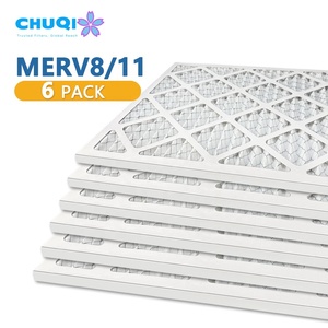 定制热卖16x25x1 25x20x1 <span class=keywords><strong>MERV8</strong></span> 11褶式暖通空调交流炉空气过滤器行业空气过滤器