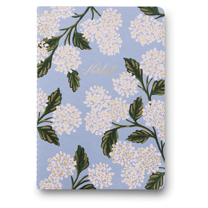 Cuadernos A5 de diseño bonito y personalizado, cubierta de papel de lona con tinta dorada, Hortensia recta, hermosa encuadernación de costura de sillín - Product Image 6