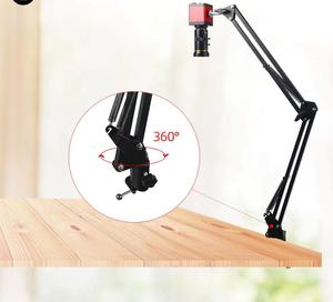 Industrial Digital Video Microscope Camera Universal Bracket Table Stand 5-50MM Focal-Length Zoom <strong>C</strong> <strong>Mount</strong> Lens Camera - Product Image 3