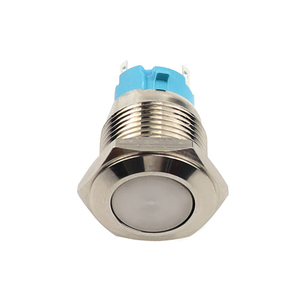 Interruttore di alimentazione a fissaggio elettronico con fissaggio a pulsante in metallo corto impermeabile da 16mm con 1NO 2pin senza luce - Product Image 5