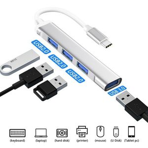 USB 4合1端口3.0 2.0 C型3.1多分离器适配器适用于Macbook Pro Air Pc PC平板电脑笔记本电脑全新 - Product Image 6