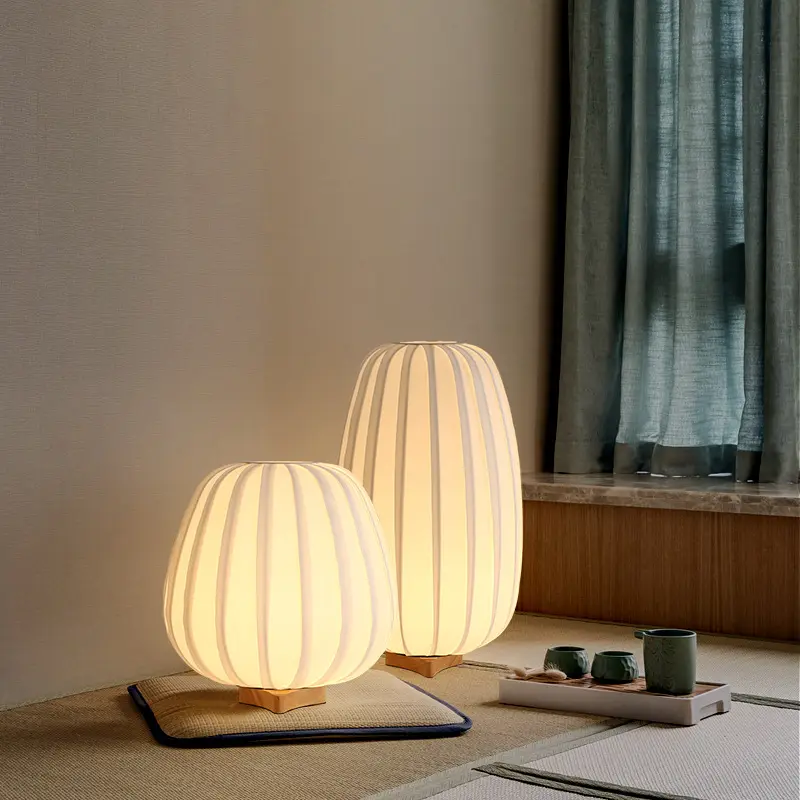 Nhật Bản bảng đèn nghiên cứu phòng khách vải rắn gỗ bảng đèn phòng ngủ cạnh giường ngủ chiếu sáng đèn bàn