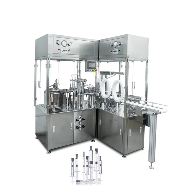 Máquina automática de llenado de jeringuillas de Gel prerellenadas, de plástico, para líquidos orales y cosméticos