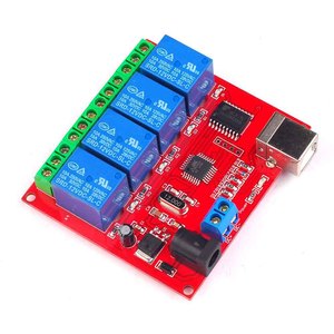5V 12V 24V New 4 Channel USB Relay Control Switch Programmable <strong>Computer</strong> Control <strong>for</strong> Smart Home PC Intelligent <strong>Controller</strong> - Product Image 4