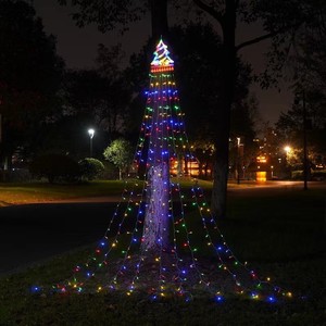 LED Weihnachts baum Lichter Fernbedienung im Freien wasserdicht Hof Wasserfall Stern Lichterketten Weihnachts dekoration - Product Image 4