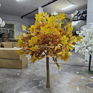 T40 en kaliteli toptan yapay bitkiler sonbahar ağacı Faux Maple Tree dekorasyon yapay japon akçaağaç ağacı restoran için - Product Image 5