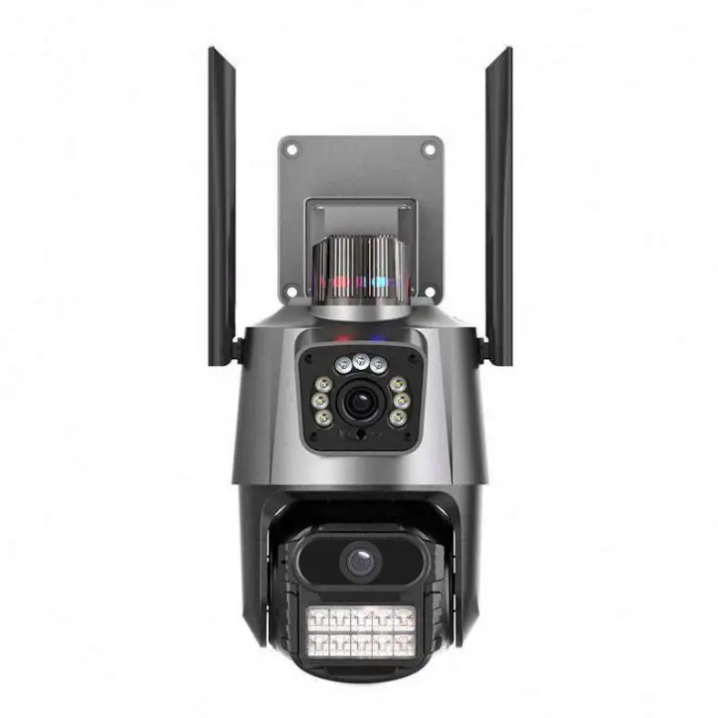 Caméra sans fil 8K 16MP WIFI 4 objectifs 3 écrans PTZ 10X Zoom Audio bidirectionnel Couleur Vision nocturne Extérieur Maison CCTV Surveillance