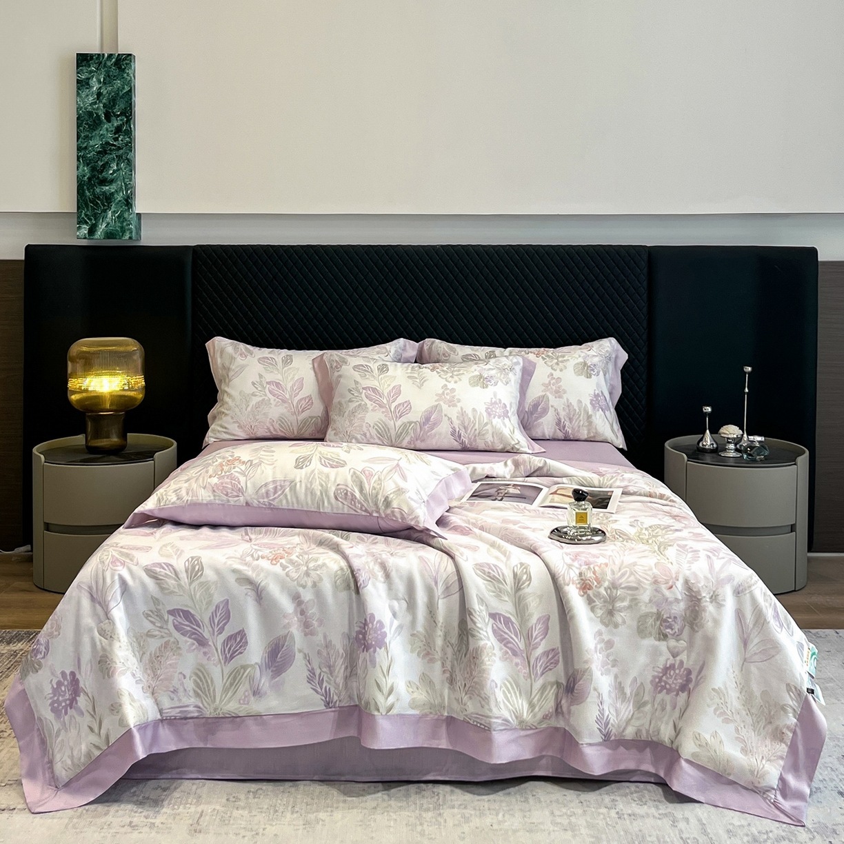 Flower Picking Morning Dew Purple - Summer Quilt