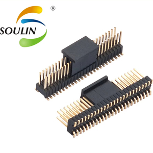 Soulin Support OEM 2-<strong>40pin</strong> Pin <strong>Header</strong> Connector 1.0 1.27 2.0 2.54 3.96 5.08 mm Pitch Double Row Vertical Male Female Pin <strong>Header</strong> - Product Image 2