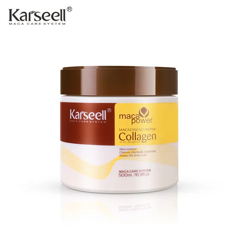 Mascarilla Karseell para el cabello Mascarilla para el cabello Uso en el salón Crema hidratante de acondicionamiento profundo OEM Reparación Mascarilla para el cabello con colágeno