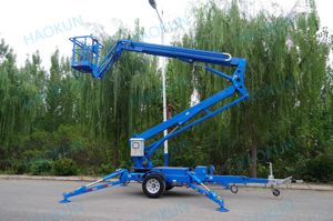 CE certificado pequeño 10 ~ 24m eléctrico diesel Sky Spider Cherry Picker Spider Lift rastreado boom Lift con nivelación automática