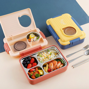 2023 bento gıda kapları metal yemek kabı 304 paslanmaz çelik depolama yemek kabı - Product Image 6