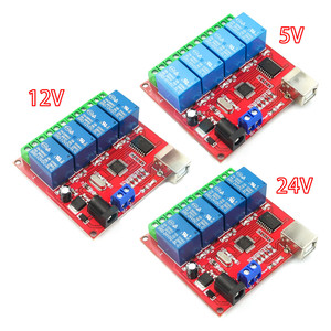 Taidacent Computer programmabile PC Controller intelligente 5V 12V 24V 4 canali 4CH modulo scheda interruttore relè controllato USB - Product Image 5