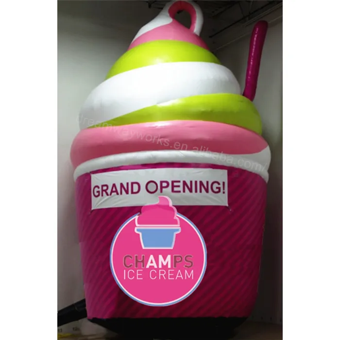 Cono de helado inflable gigante, personalizado, para publicidad, gran oferta, 2021