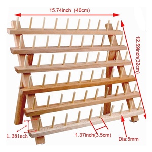 定制木制线架缝纫和刺绣线架和组织器线架，用于用吊钩缝纫 - Product Image 3
