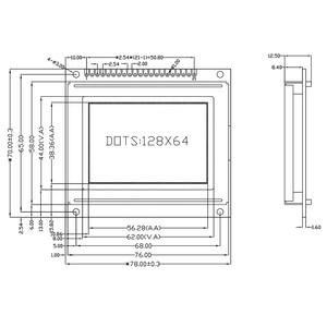 21 pin 128x64(B) Graphic <strong>lcd</strong> 8-bit parallel stn T6963 <strong>Controller</strong> display module - Product Image 5