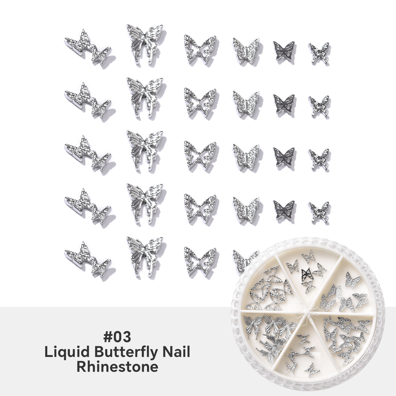 # 03 Strass liquide pour ongles papillon