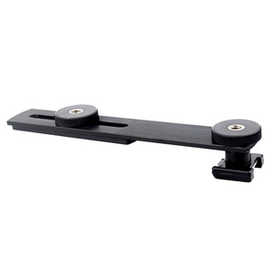 Soporte horizontal para cámara Mini Flash Mount Bar Rail con tornillo de 1/4 "para cámara DSLR Luz LED Flash Light Micrófono - Product Image 6