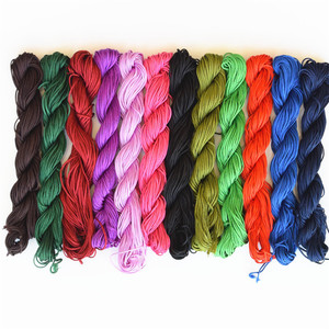 26 metros (85 pies) /bundle 1 mm Nylon rebordear cuerda o cordón anudado, surtido multicolor - Product Image 1