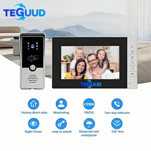 Tuya 7 pulgadas videoportero teléfono sistema de intercomunicación WIFI impermeable Visual bidireccional intercomunicador equipo de seguridad para el hogar