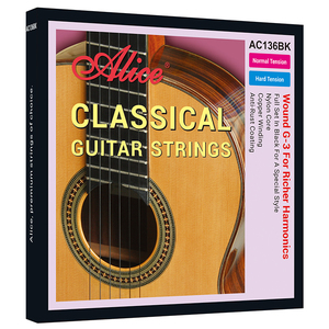 AC136BK Black Nylon Classical Guitar <strong>Strings</strong> Coated Copper Winding Includes Complimentary G <strong>String</strong> Musical Instrument Accessory - Product Image 1