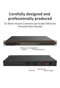 BKHD personalizzato 1U Intel Atom processore C3558/C3758/C3000 6L 2*10G SFP montaggio su rack Router Soft Intel per Firewall Pfsense PC - Product Image 5
