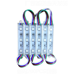 Лидер продаж, 3 светодиодов, декоративный свет, RGB модуль 5050 высокого люмена, предупреждающий светодиодный модуль освещения 12 В