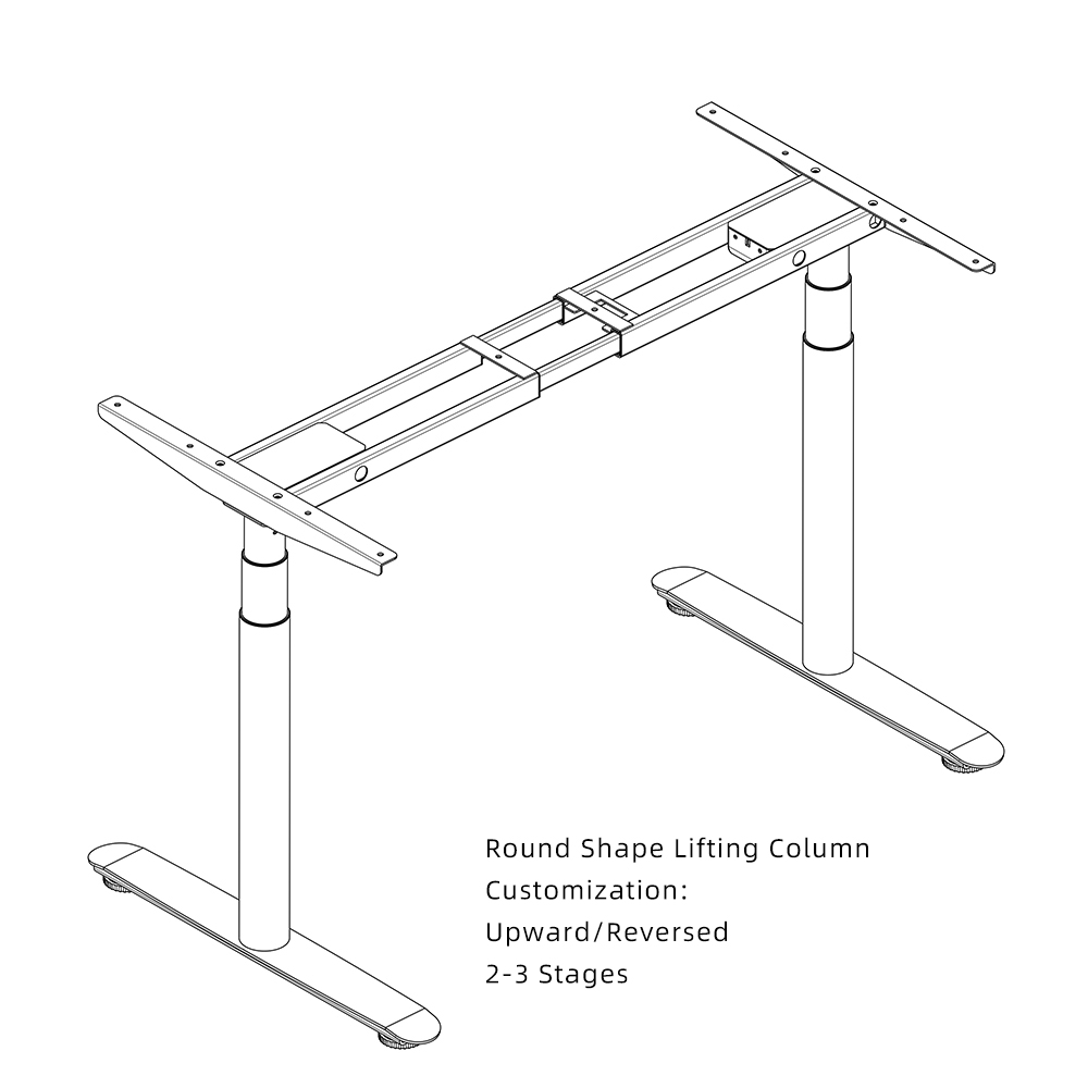 Standing Desk Frame-Round