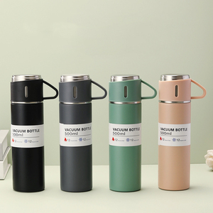 304 thép không gỉ chân không <span class=keywords><strong>Flask</strong></span> Bộ quà tặng với một cốc hai nắp chai nước đôi tường <span class=keywords><strong>Thermos</strong></span> cup - Product Image 4