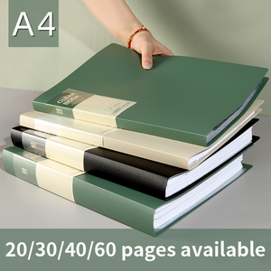 A4 buku Data masukkan Folder transparan halaman dalam 20/30/40/60 bahan PVC Folder <span class=keywords><strong>File</strong></span> kertas Uji & Folder musik penggunaan sekolah - Product Image 3
