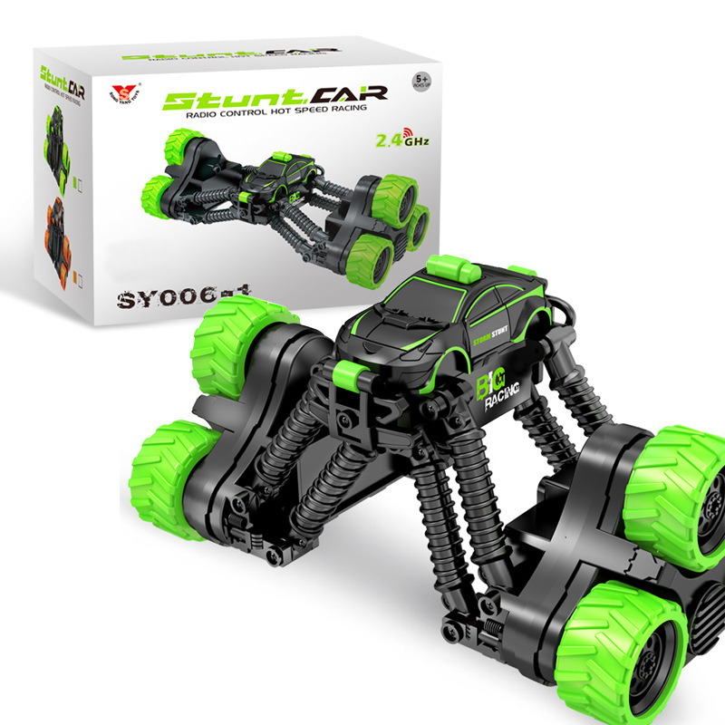 SY006 Coche Telescópico con Control Remoto (Negro y Verde) - Caja para E-commerce