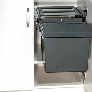 WELLMAX-Contenedor de basura de plástico integrado, contenedor de reciclaje, cajas de almacenamiento extraíbles y botes de basura - Product Image 6