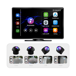 360 cámara de respaldo de marcha atrás SISTEMA DE Sensor de estacionamiento 9 pulgadas IPS portátil Carplay Android Auto GPS Monitor de navegación - Product Image 1