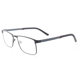 Klasik tarzı erkek dikdörtgen metal tam çerçeve yarım çerçeve büyük boy optik çerçeve - Product Image 3