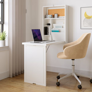 Wall Mount Floating <strong>Computer</strong> <strong>Desk</strong> with Large Storage Area - Product Image 2