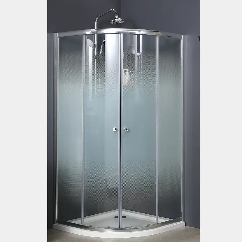 90 × 90 × 185センチメートルEconomic Quadrant Silk Printing Sliding Door Shower Room Corner Entryと4ミリメートル強化ガラス