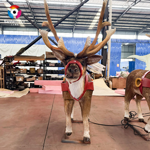 Tùy chỉnh thực tế animatronic nai sừng tấm cho trung tâm mua sắm công cộng & vườn giáng sinh trang trí cho vườn thú công viên động vật hiển thị - Product Image 5