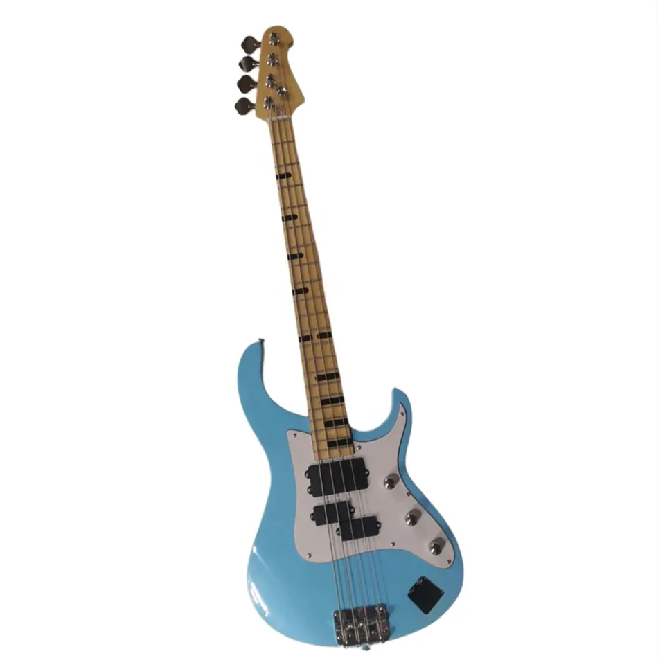 4 Strings Sky Blue Body Electric Bass Guitar with Chrome Hardware,Maple Fingerboard,bass guitar 4 strings